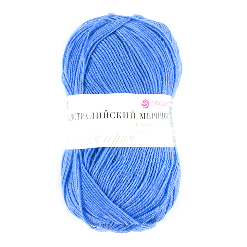 Пряжа для вязания ПЕХ Австралийский меринос 100гр/400м цвет 520 голубая пролеска фото 1