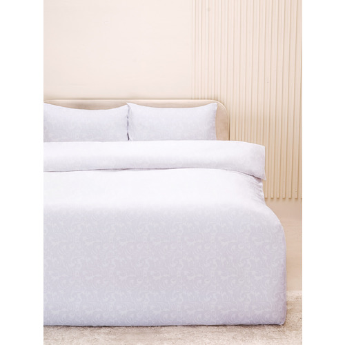 Постельное жаккард Белый 2-х сп с евро простыней с наволочками 50/70 фото 10