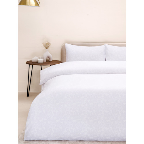 Постельное жаккард Белый 2-х сп с евро простыней с наволочками 50/70 фото 1