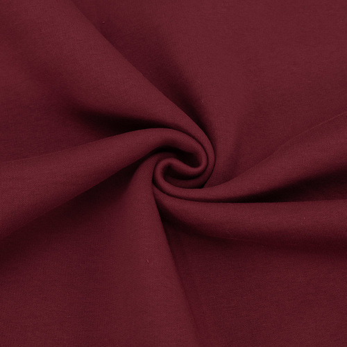Ткань на отрез футер 3-х нитка компакт пенье начес цвет бордовый фото 1