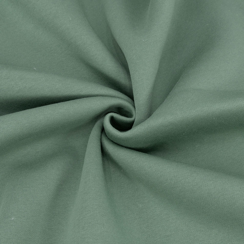 Ткань на отрез футер 3-х нитка компакт пенье начес цвет зеленый фото 1