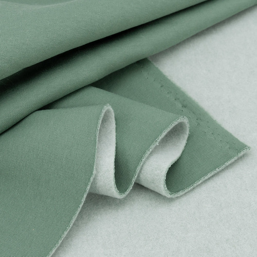 Ткань на отрез футер 3-х нитка компакт пенье начес цвет зеленый фото 2
