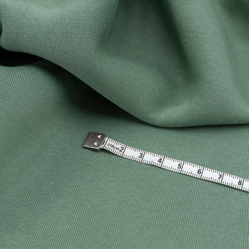Ткань на отрез футер 3-х нитка компакт пенье начес цвет зеленый фото 3