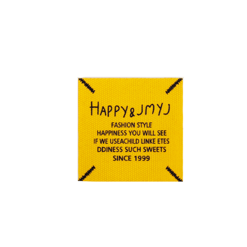 Нашивка HAPPY JMYJ 4*4 см цвет желтый фото 1