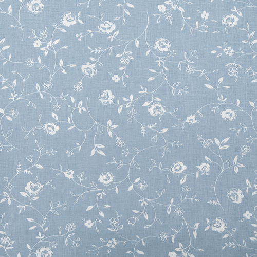 Ткань на отрез ранфорс 240 см №9 Плетение роз на голубом фото 3