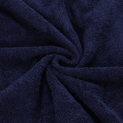 Ткань на отрез махровое полотно 150 см 390 гр/м2 цвет темно-синий фото 1