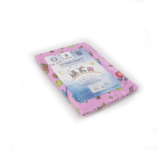 Постельное белье в детскую кроватку из бязи ГОСТ 383/3 Зоопарк цвет розовый фото 6