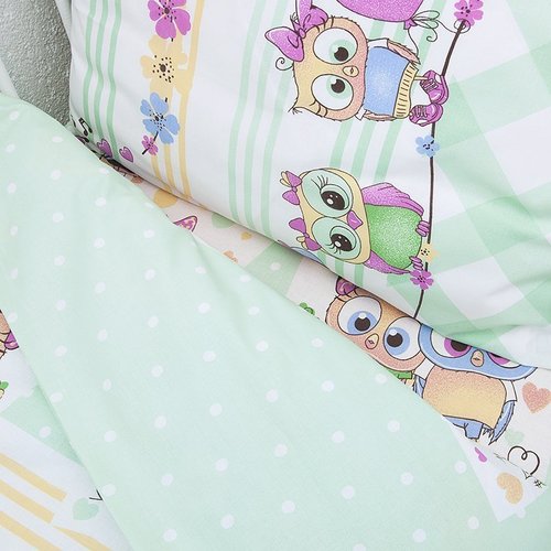 Постельное белье в детскую кроватку из бязи ГОСТ 90121 с простыней на резинке фото 4