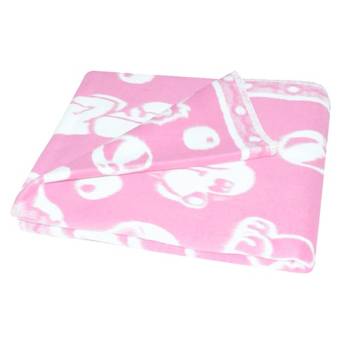 Одеяло детское байковое жаккардовое 140/100 см розовый фото 1