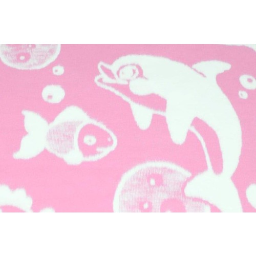 Одеяло детское байковое жаккардовое 140/100 см розовый фото 3