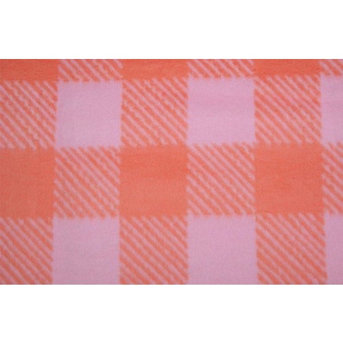 Одеяло детское байковое жаккардовое Клетка 140/100 см оранжевый фото 3