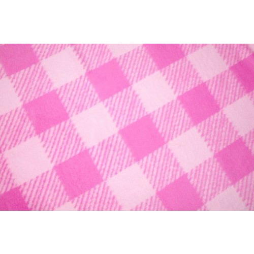 Одеяло детское байковое жаккардовое Клетка 140/100 см розовый фото 2