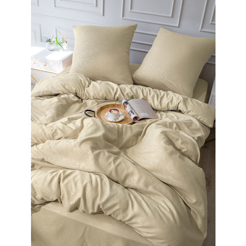 Постельное жаккард 14-1210 2-х сп с евро простыней с наволочками 70/70 фото 4