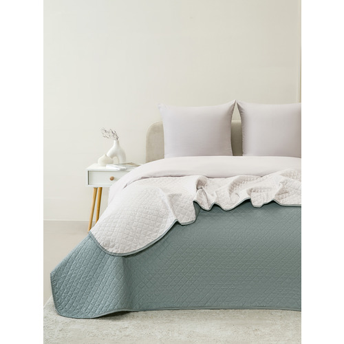 Покрывало VT жаккард 14-0000+17-4402 240/210 фото 5