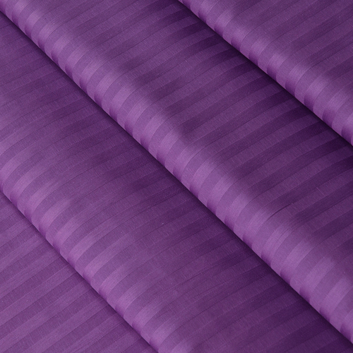 Ткань на отрез страйп сатин полоса 1х1 см 240 см 140 гр/м2 В006 цвет фиолетовый фото 1