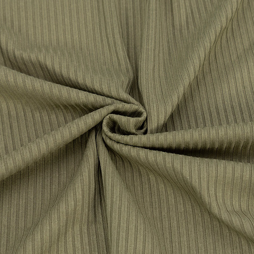 Ткань на отрез трикотаж лапша цвет олива фото 1