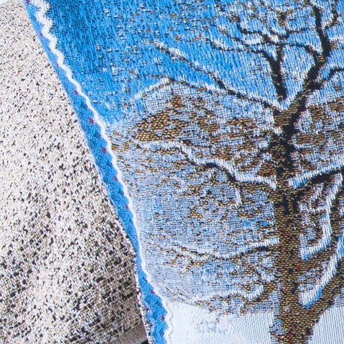 Наволочка гобелен декоративная 35/55 см Зимний пейзаж с оленем фото 2
