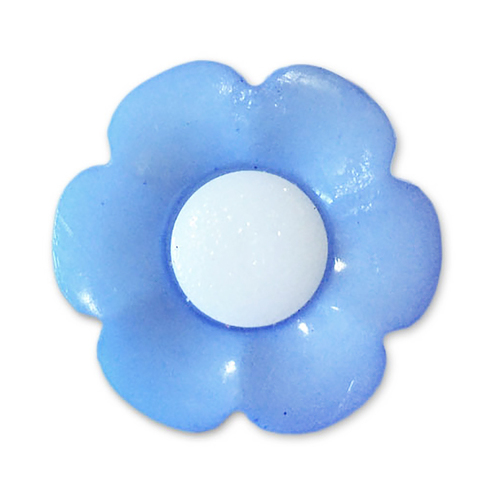 Пуговица детская сборная Цветок 17 мм цвет голубой упаковка 10 шт фото 1