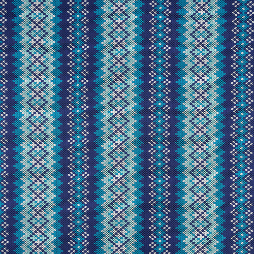 Ткань на отрез бязь плательная 150 см 12791/1 Орнамент цвет синий фото 2