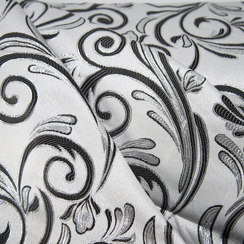 Портьерная ткань с люрексом 150 см на отрез 5222 цвет серый/серебро фото 3