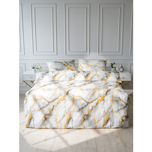 Постельное белье 12138-07b 2-х сп с евро простыней с наволочками 50/70 фото 13