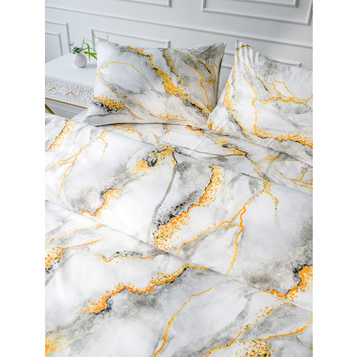 Постельное белье 12138-07b 2-х сп с евро простыней с наволочками 50/70 фото 9