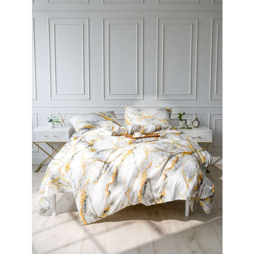 Постельное белье 12138-07b 2-х сп с евро простыней с наволочками 50/70 фото 10