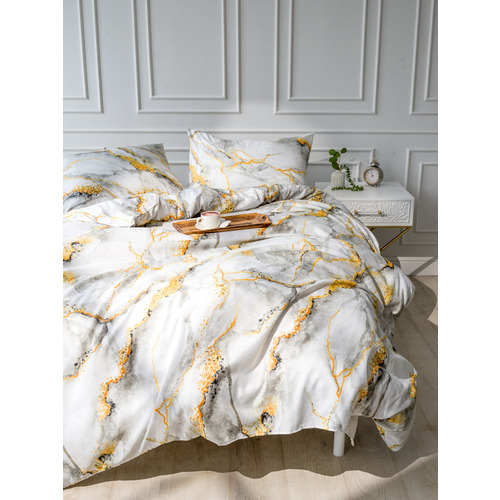 Постельное белье 12138-07b 2-х сп с евро простыней с наволочками 50/70 фото 8