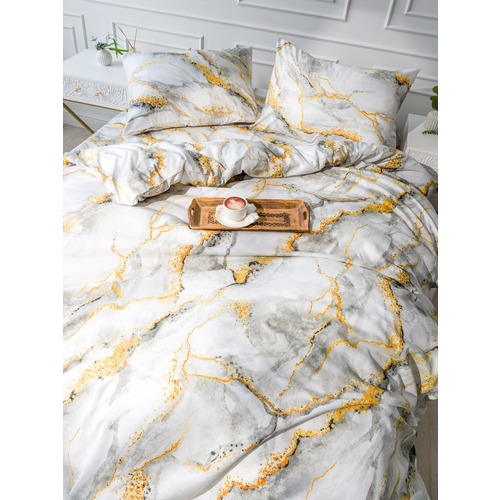 Постельное белье 12138-07b 2-х сп с евро простыней с наволочками 50/70 фото 7