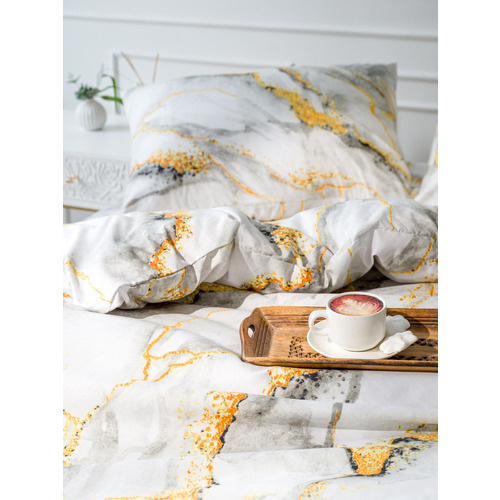 Постельное белье 12138-07b 2-х сп с евро простыней с наволочками 50/70 фото 6