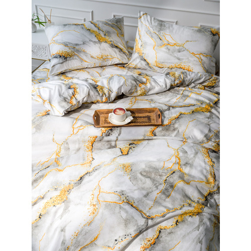 Постельное белье 12138-07b 2-х сп с евро простыней с наволочками 50/70 фото 5