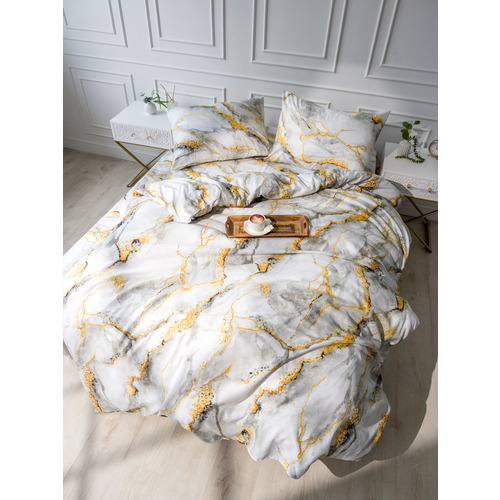 Постельное белье 12138-07b 2-х сп с евро простыней с наволочками 50/70 фото 1