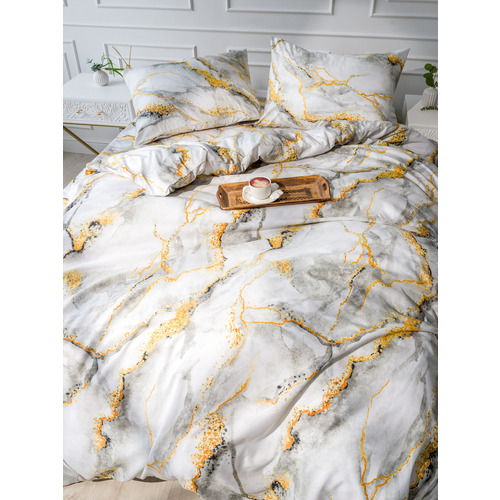 Постельное белье 12138-07b 2-х сп с евро простыней с наволочками 50/70 фото 3