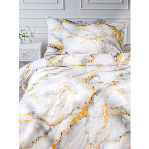 Постельное белье 12138-07b 2-х сп с евро простыней с наволочками 50/70 фото 4