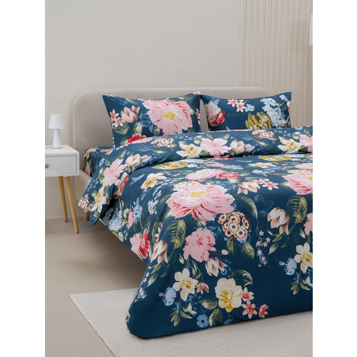 Постельное белье VT из полисатина R4061 2-х сп с евро простыней с наволочками 50/70 фото 8