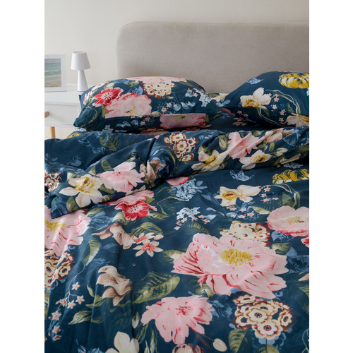 Постельное белье VT из полисатина R4061 2-х сп с евро простыней с наволочками 50/70 фото 6