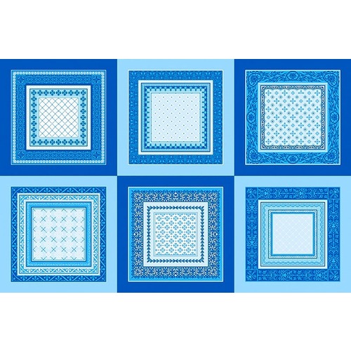 Ткань на отрез cитец платочный 95 см 18663/1 цвет синий фото 1