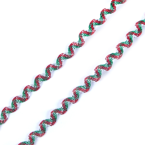 Тесьма плетеная вьюнчик (МЕТАНИТ) С-2914 (3619) г17 уп 20 м ширина 7 мм рис 8650 Радуга цвет 021 фото 1