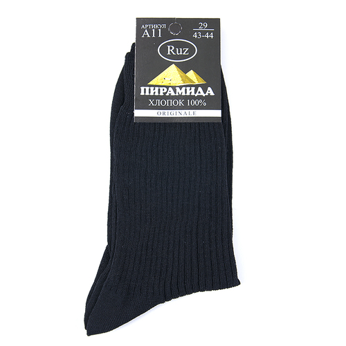 Мужские носки А11 Пирамида цвет черный размер 29 фото 1