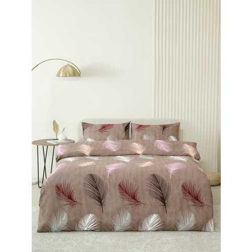 Постельное белье VT из полисатина 4236 2-х сп с евро простыней с наволочками 50/70 фото 7