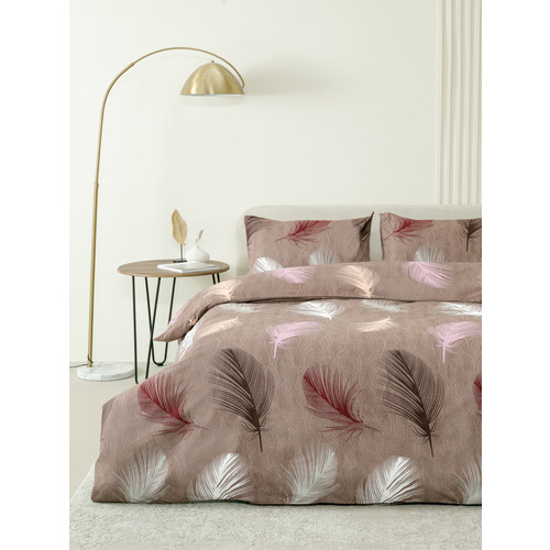 Постельное белье VT из полисатина 4236 2-х сп с евро простыней с наволочками 50/70 фото 1