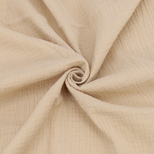Ткань на отрез муслин гладкокрашеный 140 см цвет бежевый фото 1