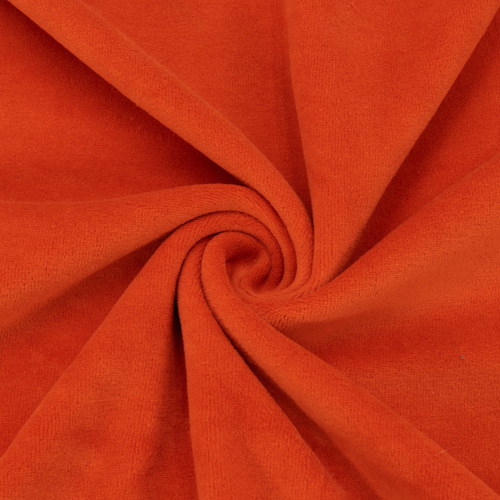 Ткань на отрез велюр цвет оранжевый фото 1