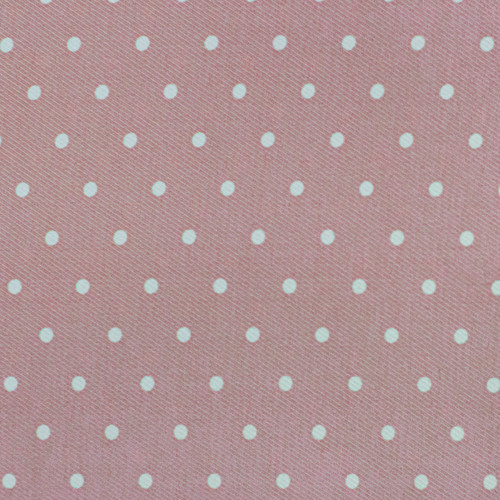 Ткань на отрез супер софт горох цвет розовый фото 4