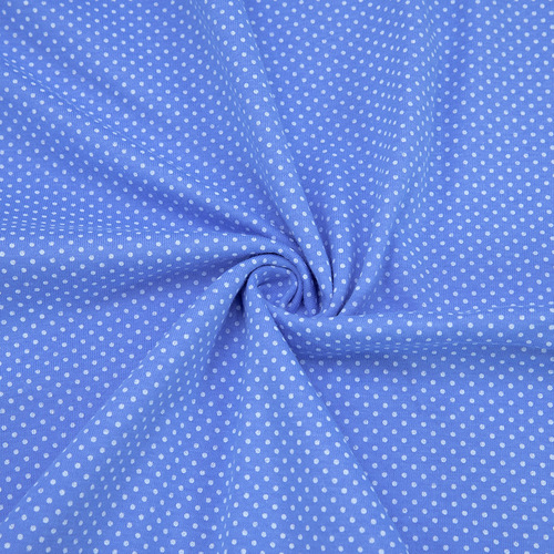 Ткань на отрез кулирка 1022-V3 Пшено на голубом фото 1