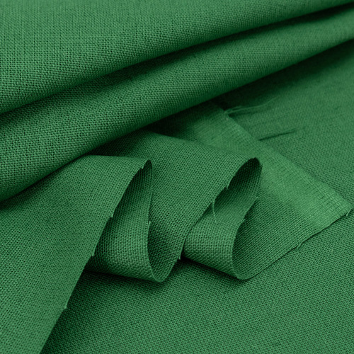 Ткань на отрез полулен 150 см 435 цвет зеленый фото 3