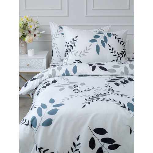 Постельное белье VT из полисатина 4819 2-х сп с евро простыней с наволочками 50/70 фото 3