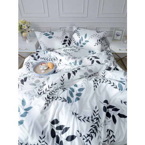 Постельное белье VT из полисатина 4819 2-х сп с евро простыней с наволочками 50/70 фото 11