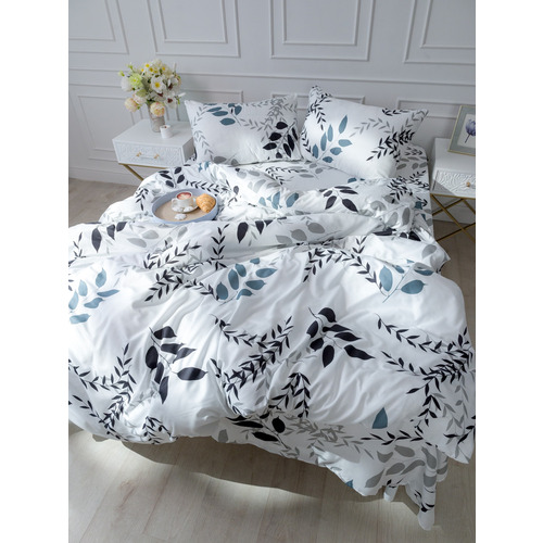 Постельное белье VT из полисатина 4819 2-х сп с евро простыней с наволочками 50/70 фото 6