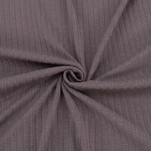 Ткань на отрез трикотаж лапша №14 цвет тимно-лиловый фото 1
